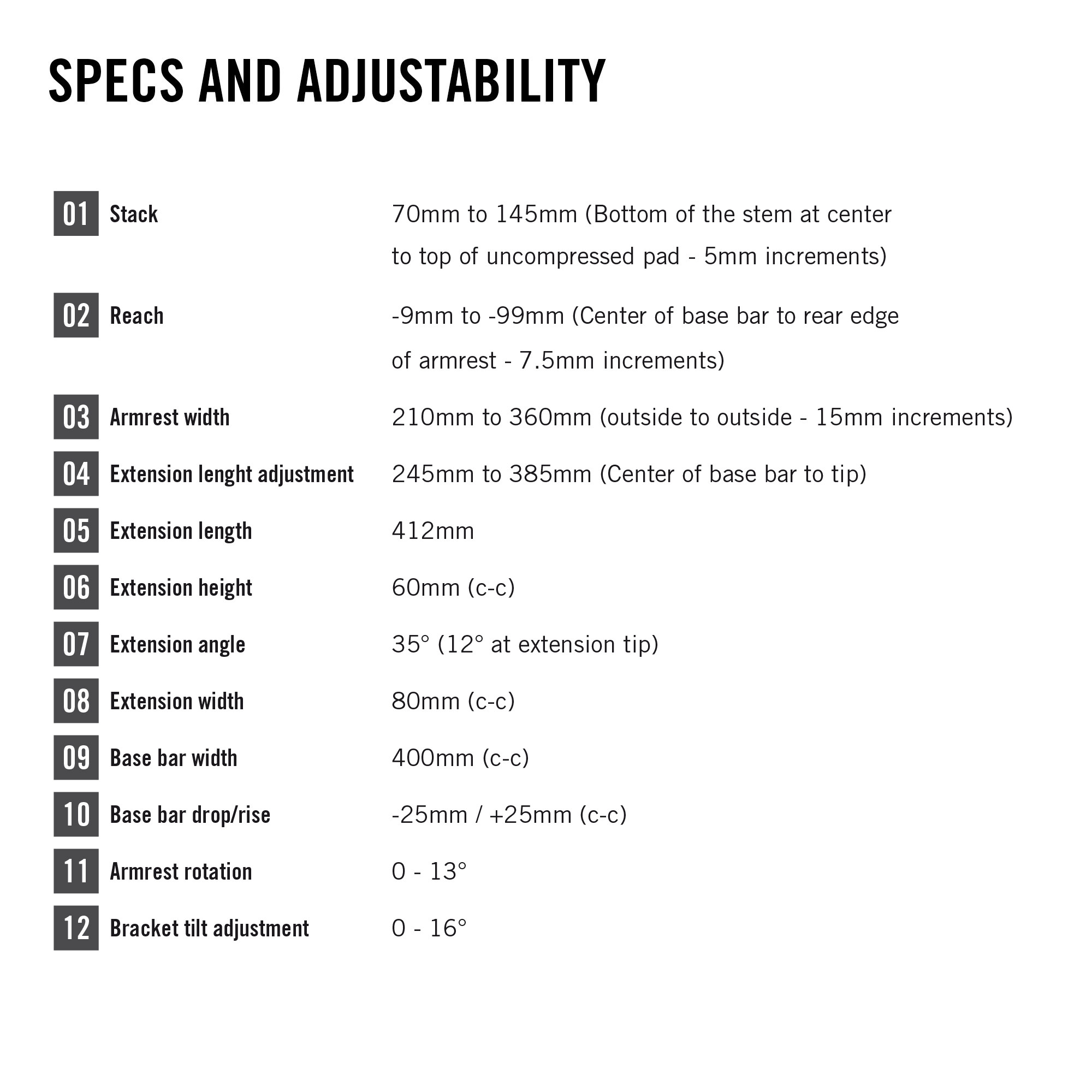 Vision Metron TFA Specs &amp; Adjustability 2