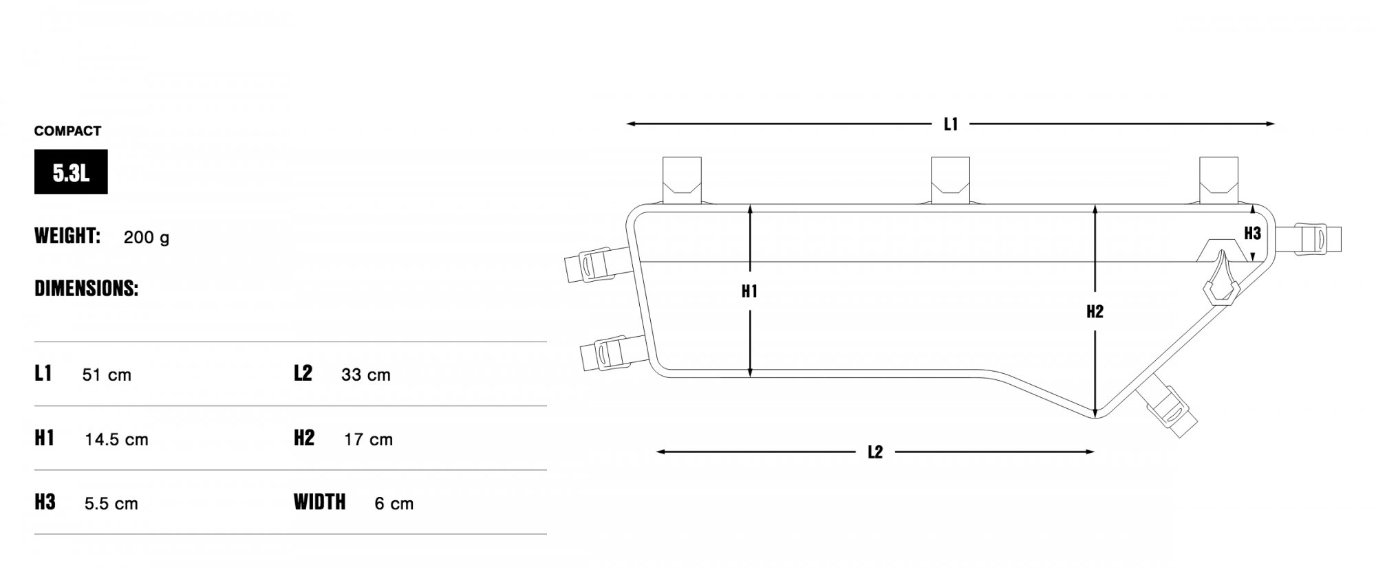 Apidura 2022 Exped Compact frame bag L