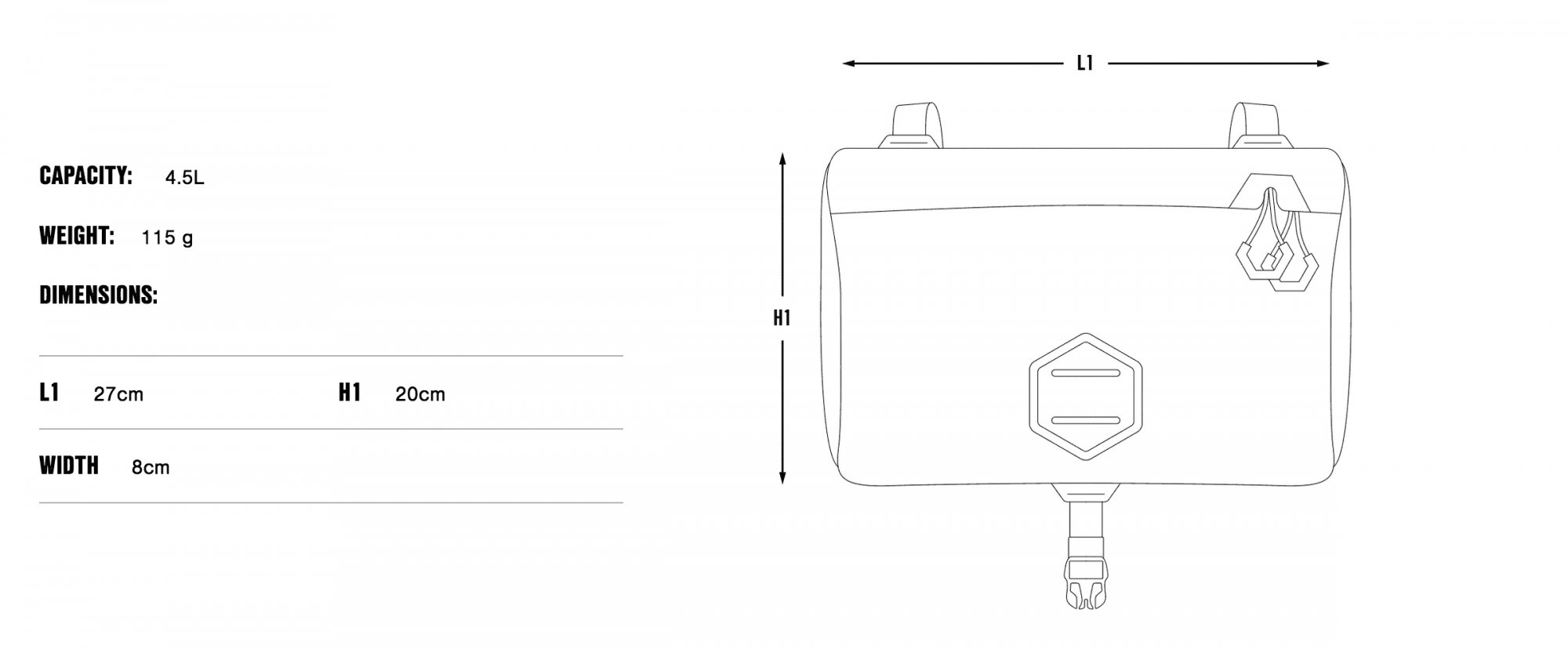 Apidura 2022 Expedition Accessory Pocket dims