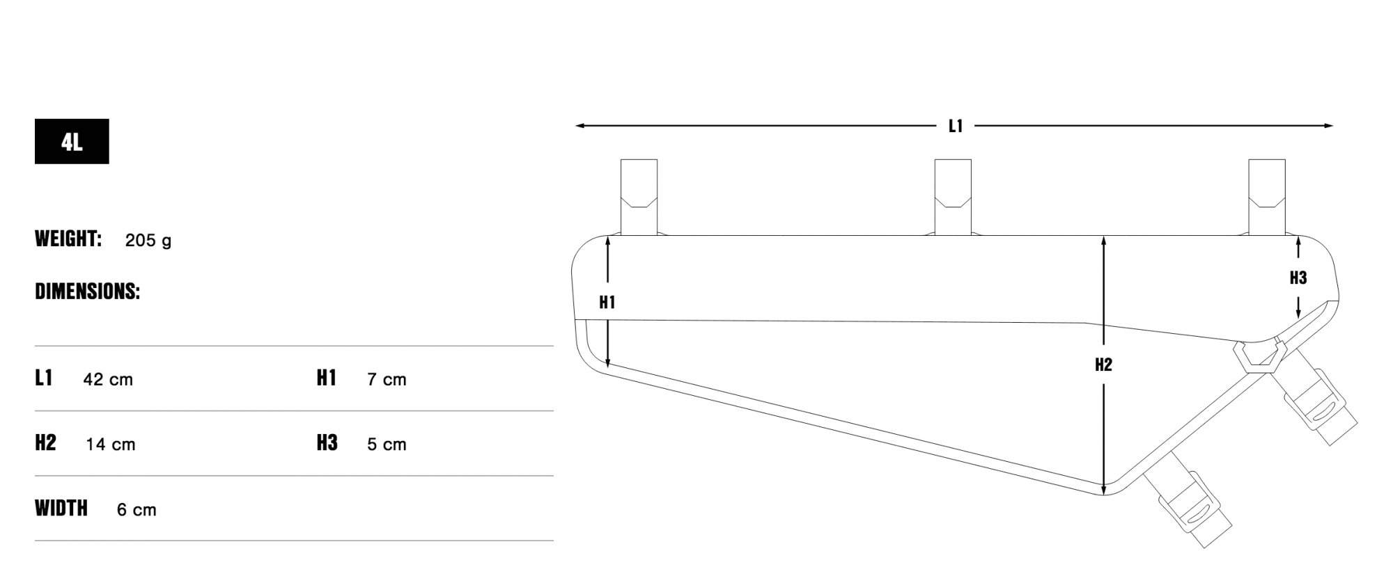 Apidura 2022 Racing Frame Pack 4 dimensions