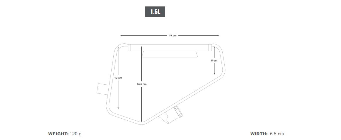 Apidura 2022 Frame bladder 1.5 dimensions