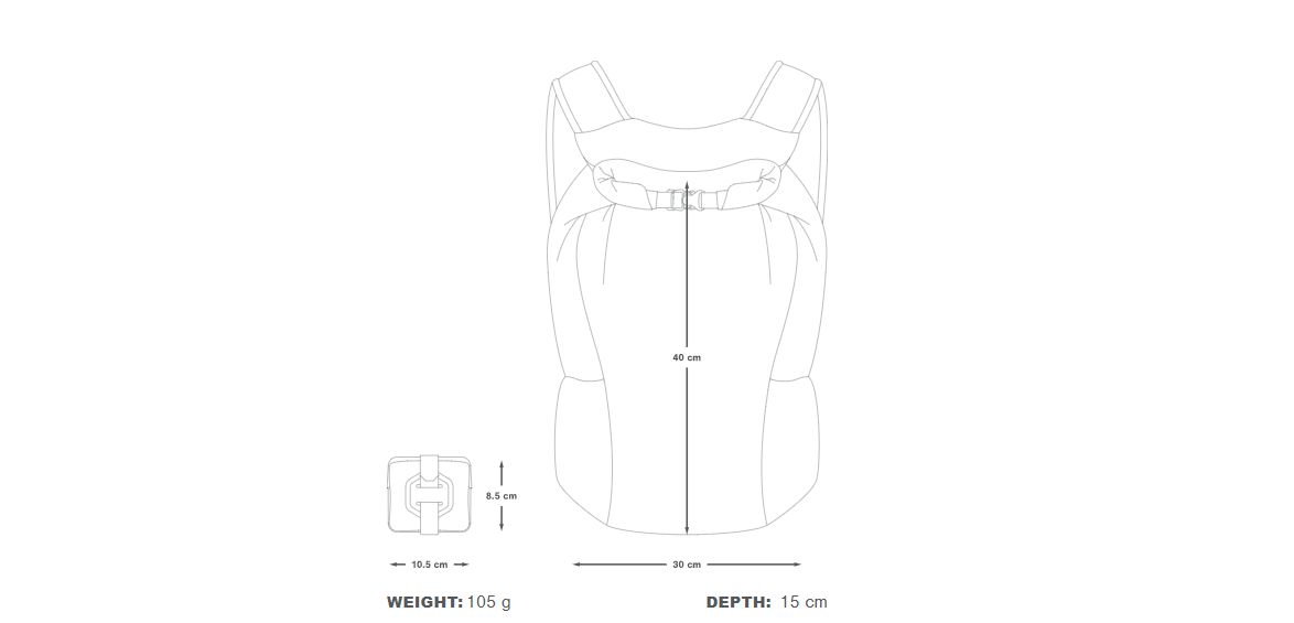 Apidura 2022 - packable backpack dims