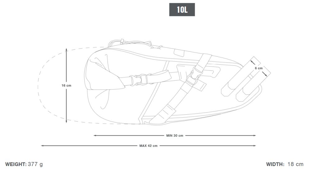 2022 APIDURA BC SADDLE 10L DIMENSIONS