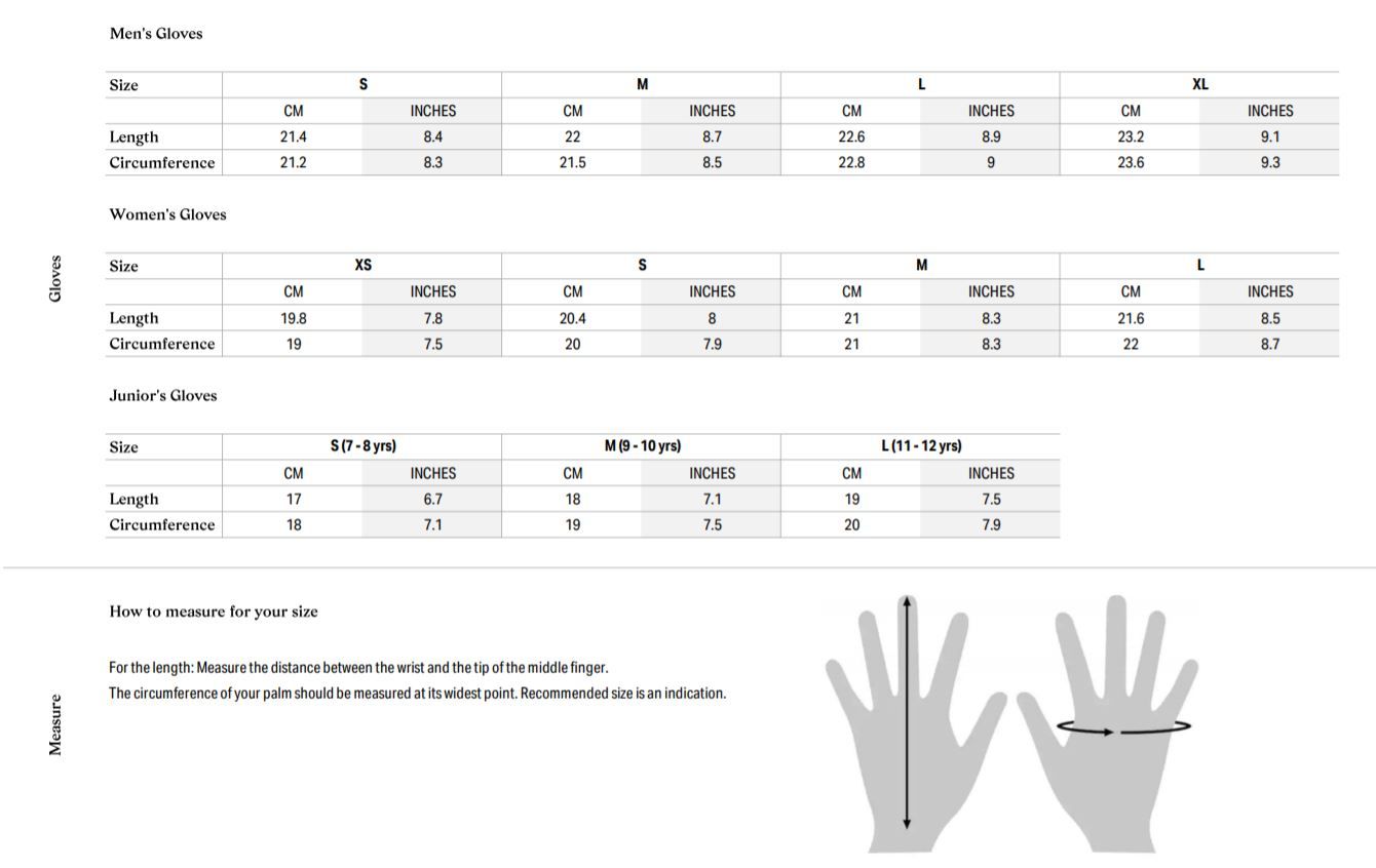 2023 SWEET GLOVE SIZING