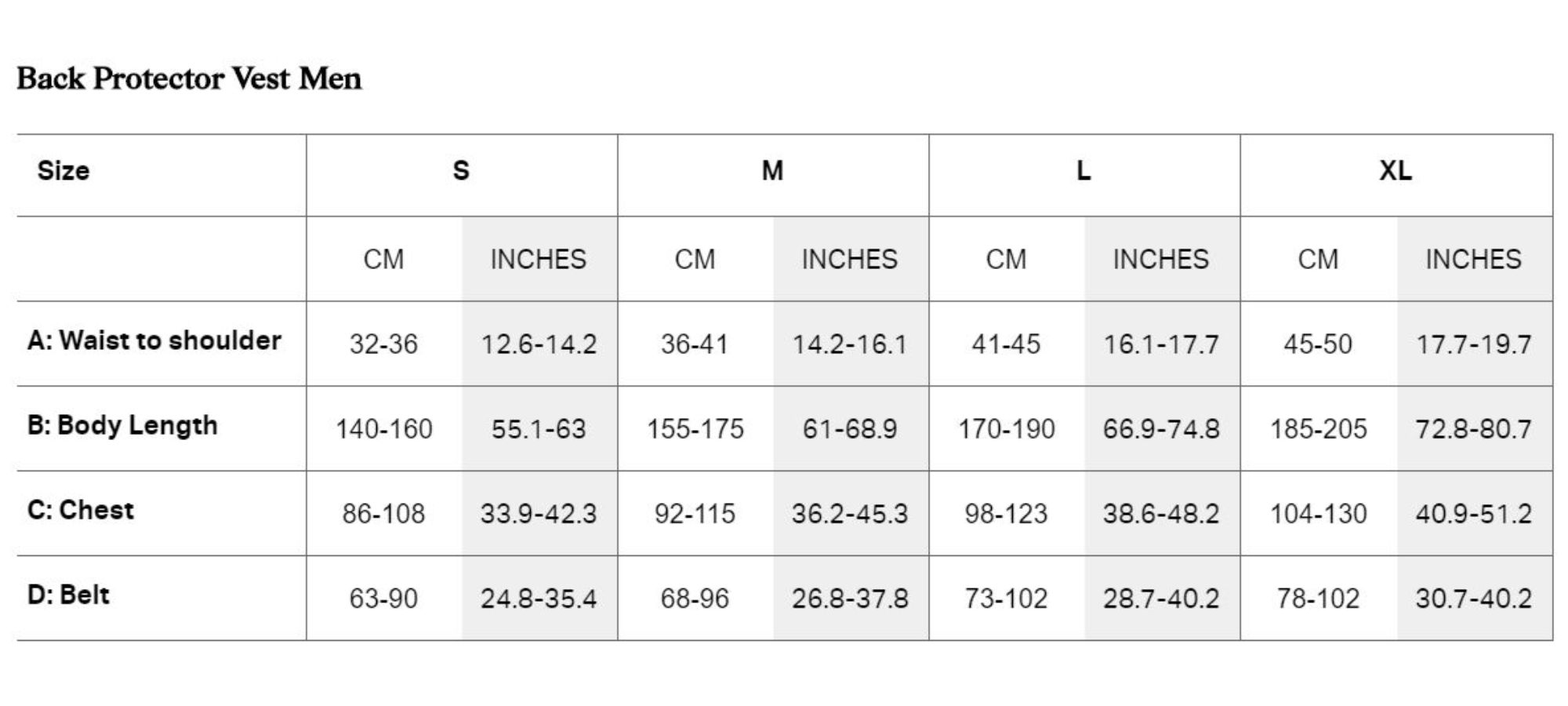 2023 SWEET SNOW VEST SIZING MEN