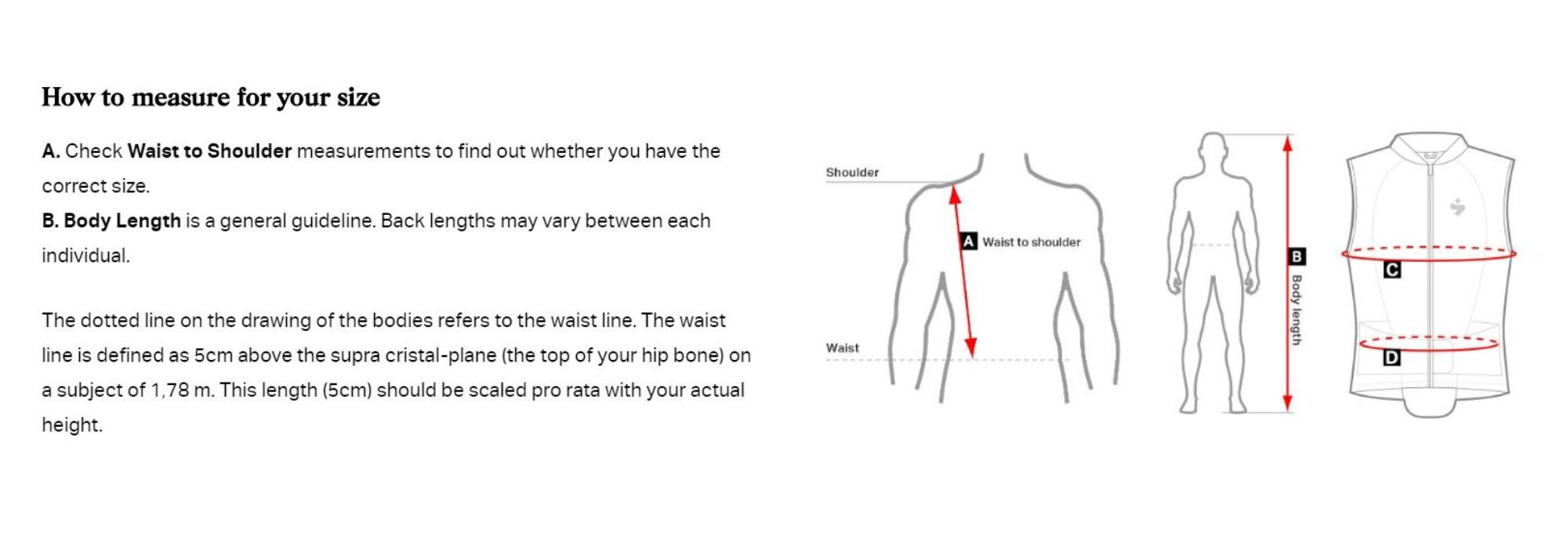 2023 SWEET SNOW VEST SIZING GUIDE