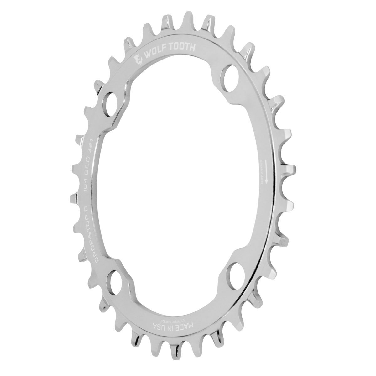 パーツ WOLF TOOTH drop stop chainring PCD110 44 Wolf Tooth Components Drop Stop Chainring - Components