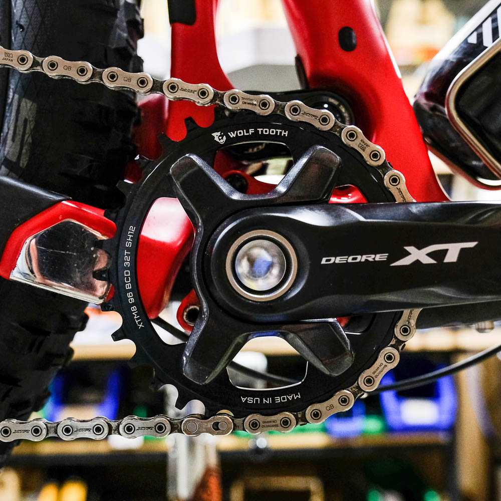 10 Speed Bikes For Men Wolf Tooth 94 BCD Spider Mountain Bike